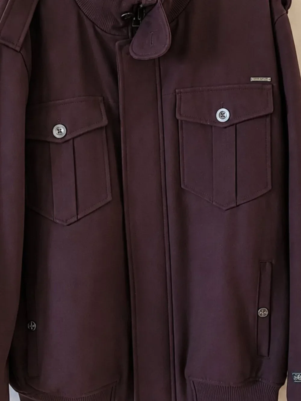 Akademiks Men's Brown Casual Ribbed Military Bomber Utility Jacket SZ XXL